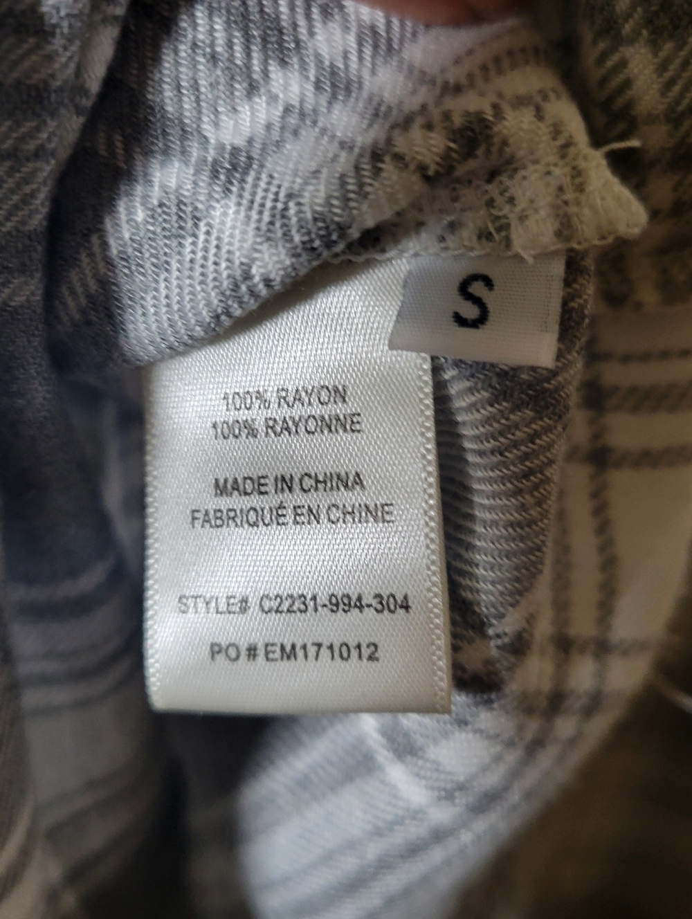 Cloth & Stone Anthropologie | Plaid Frayed Hem Button Down Shirt Preppy Edgy S - Picture 6 of 6